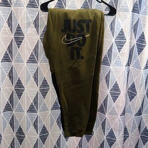 Nike XL Olive Green and Black Sweatpants